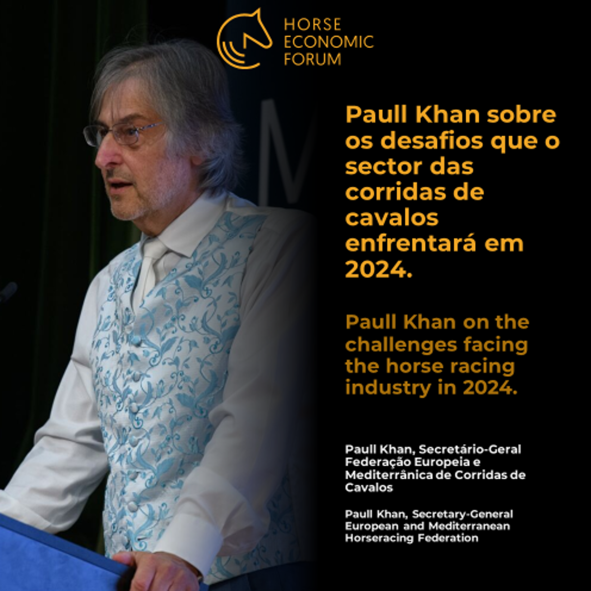 Paull Khan sobre os desafios que o sector das corridas de cavalos enfrentará em 2024