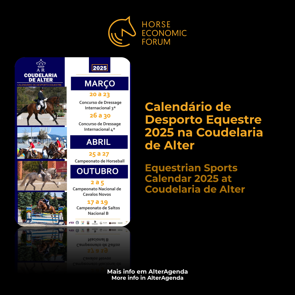 Calendário de Desporto Equestre 2025 na Coudelaria de Alter