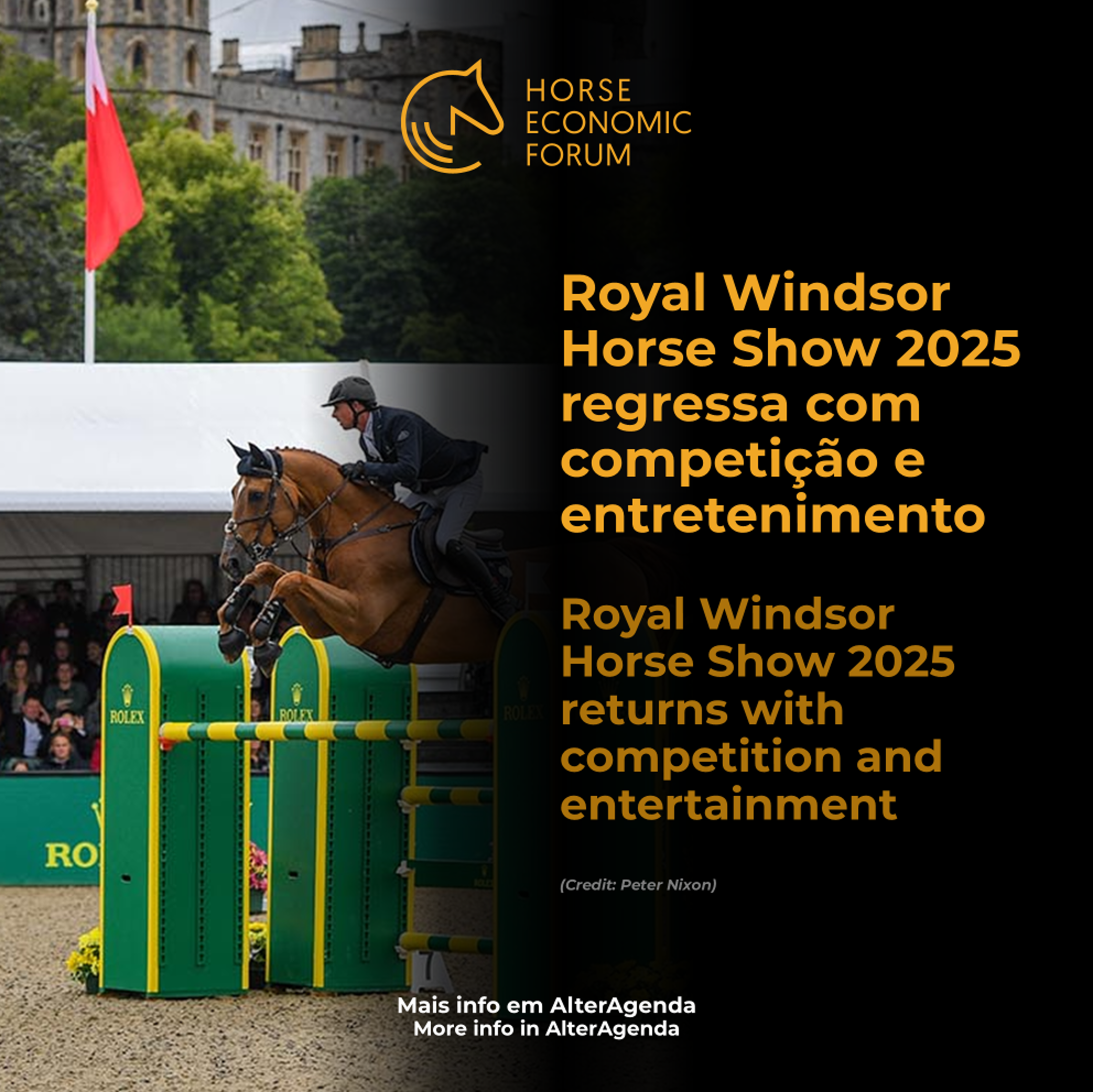 Royal Windsor Horse Show 2025 regressa com competição e entretenimento